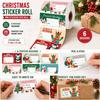 Christmas Gift Wrapping Stickers - 180 Pack Self-Adhesive Write- Tags for Presents