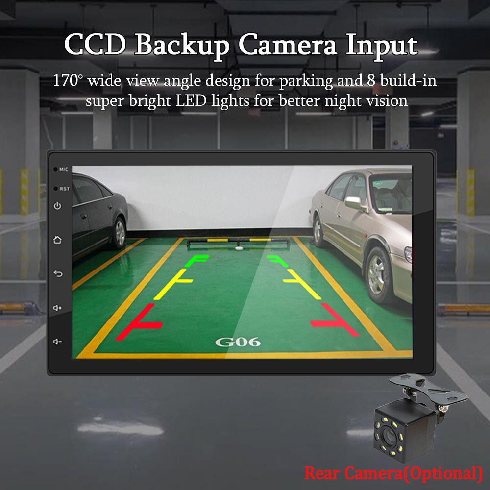 HIPPBQCC Car Radio Carplay Android Auto 7inch Multimedia Stereo Player HD Touch Screen Bluetooth 2 USB FM Mirror-Link Universal