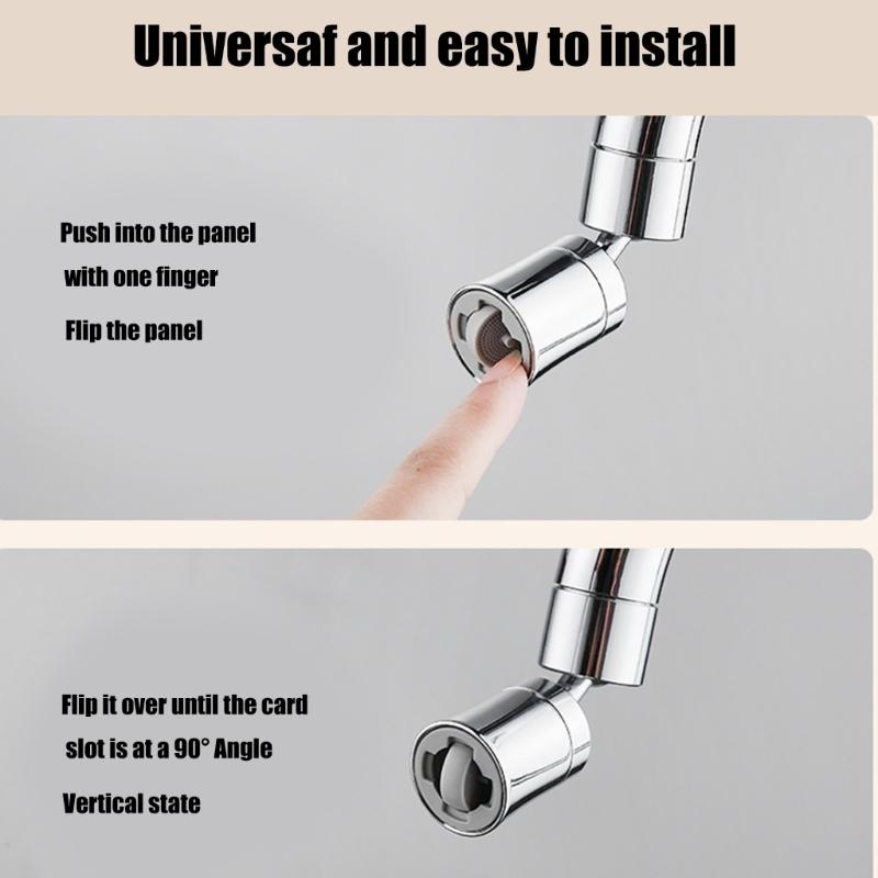 360 Degree Rotating Kitchen Faucet Extender Extension Nozzles Universals Faucet Aerator Splashes Filter Water Saving