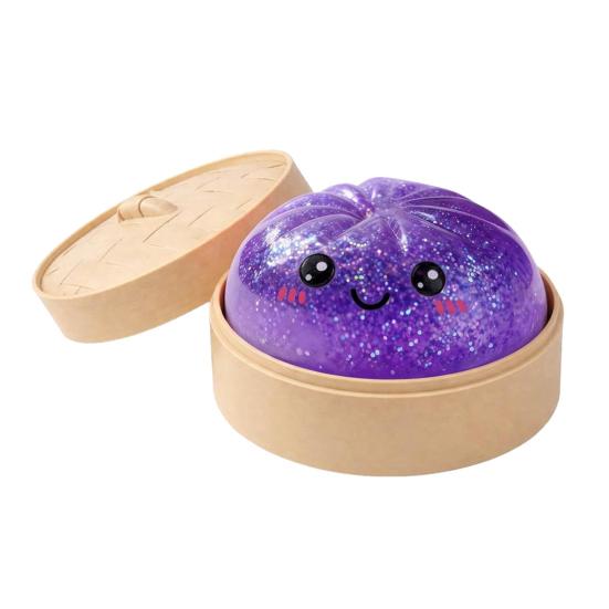 Steamed Bun Squeeze Toy, Cute Dumpling Stress Relief Ball, Slow Rising Decompression Toy for Desk, Kawaii Fidget Gift