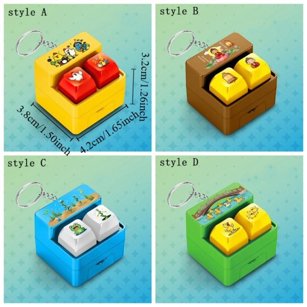 Fingertip Button Keyboard Games Keychain Plastic Phone Stand  Hanging Ornament