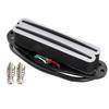 Musiclily Basic HOT RAILS Single Humbucker Pickup for ST Stratocaster and Squier Electric White Body with Black Rails Guitars,