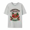 Women's Christmas Wonderland Graphic T Shirt Santa Sleigh Tree Gift Print Casual Short Sleeve Crew Neck Holiday Tee