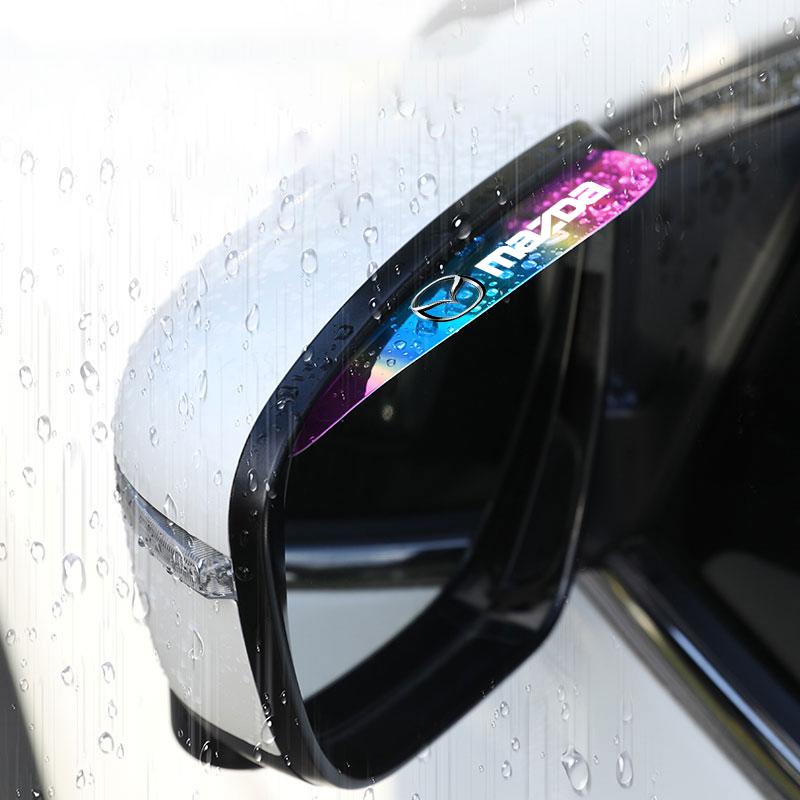 Car Sticker Rearview Mirror Rain Eyebrow Sun Visor Protector For Mazda 2 3 4 5 6 7 8 323 626 CX5 CX7 CX9 RX8 MX3 MX5 Accessories FF30