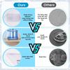 6 Pcs Shower Caddy Adhesive Replacement, Shower Shelf Adhesive Strips Stickers Transparent 2 Flat Hooks for Soap Holder, Bathroom Corner Shelves and