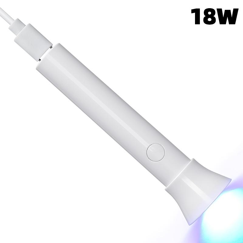 18W Mini UV LED Nail Lamp Portable Nail Lamp Fast Drying Curing Light for Gel Polish USB Rechargeable Home Phototherapy Tools