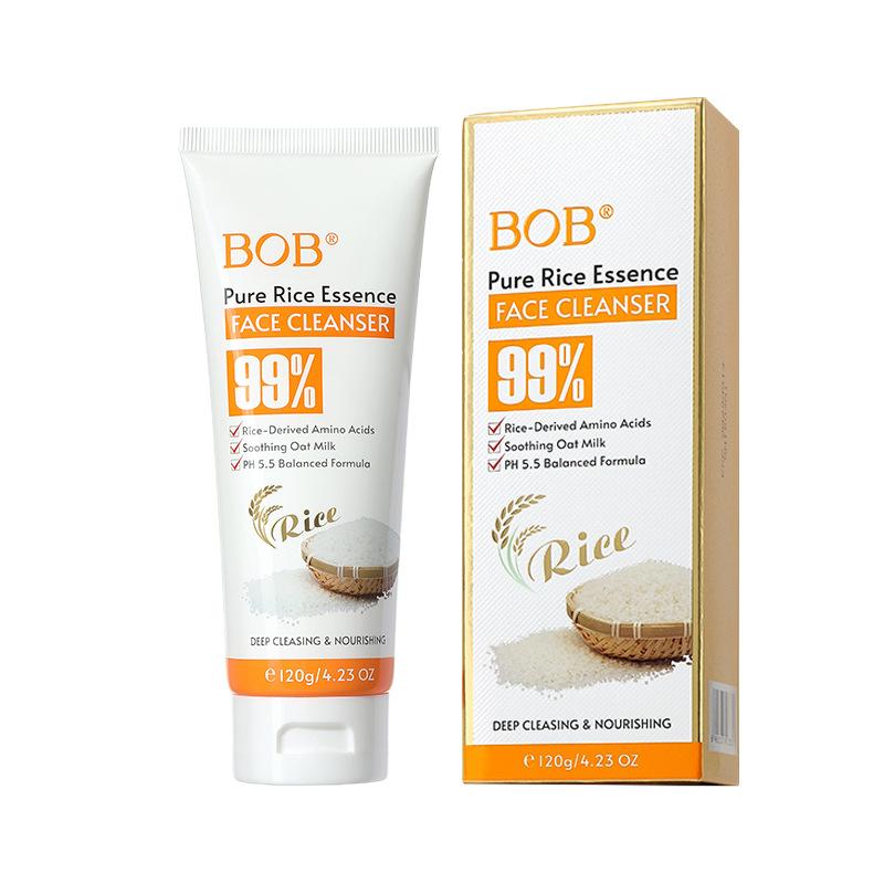 BOB Rice Amino Acid Facial Cleanser Moisturizing Oil Control Deep Cleansing Gentle Non-irritating Ladies Cleanser 120G