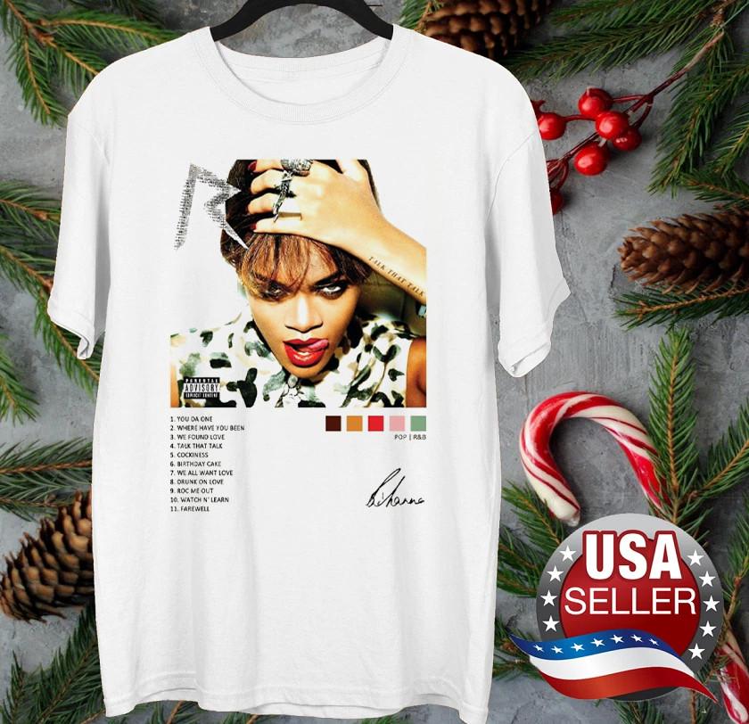 

Merry Christmas Rihanna White Shirt All size S5XL Xmas Gìtf T36 Unisex T-Shirt L
