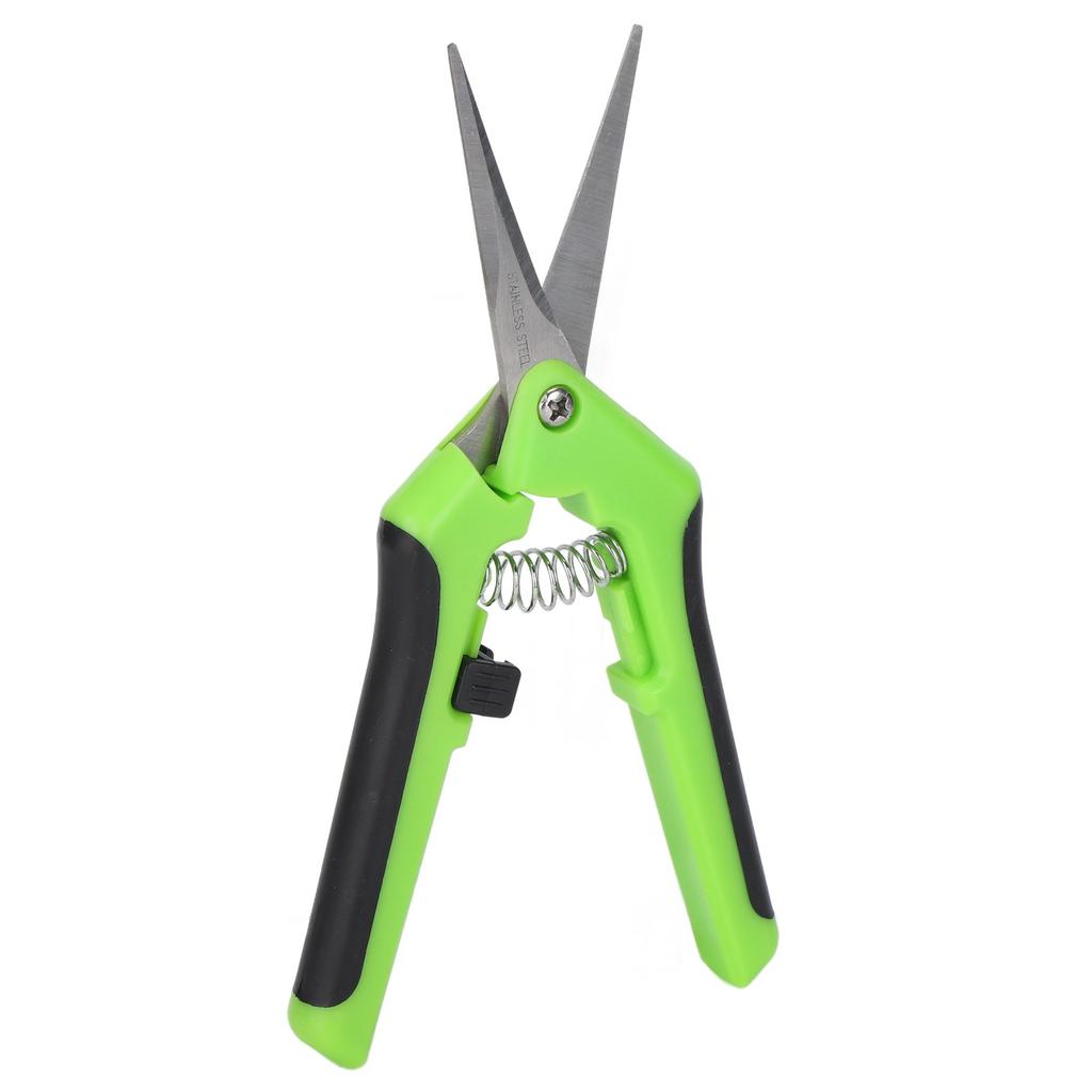 Garden Shrs Spring Loaded Side Locking Automatic Push Stainless Steel Garden Scissors