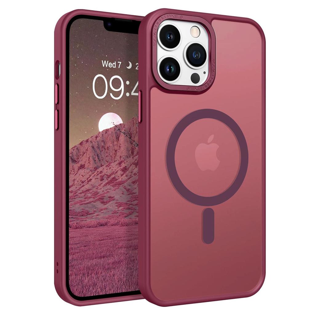 Nowy Model Etui Magnetyczne na Telefon Apple 15 IPhone 14 Wyczuwalny w Dotyku Spray Olejowy 16 Matowa Powłoka Odporna na Upadki 11 Etui Ochronne