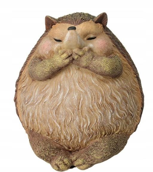 Figurka dekoracyjna 14 cm tworzywo sztuczne urocza ozdoba do domu jeż 1 szt.