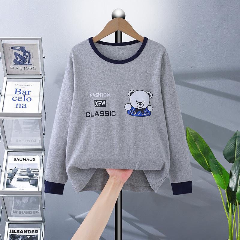 Fat Child Pure Cotton Pajama Set: Boys & Girls Warm Underwear, Plus-Size Base Layer, Autumn/Winter Sweater and Pants