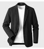 Casual suit set for men in spring, slightly elastic and easy to maintain, elastic knitted casual pants, casual suit two-piece set for men