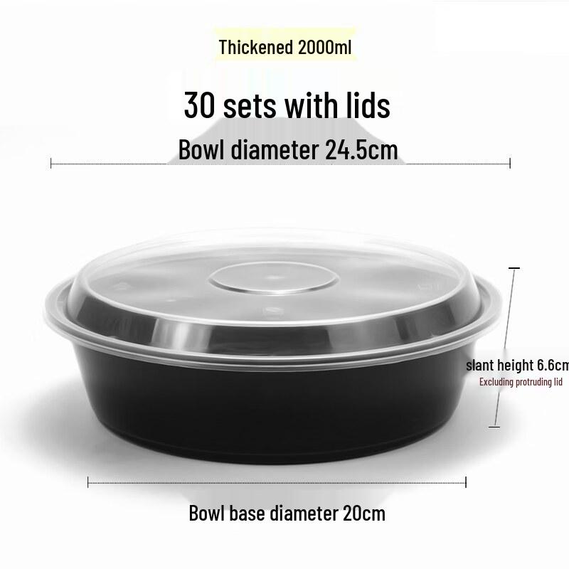 Disposable Round Meal Prep Containers