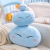 Cute Slime Plush Pillow Soft Squishy Round Expression Cushion Bun Stuffed Toy For Kids And Teens Bedroom Sofa Desk Birthday Gift