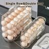 Clear Egg Rack Holder Large-capacity Egg Container New Rolling Egg Storage Box  Kitchen Dedicated