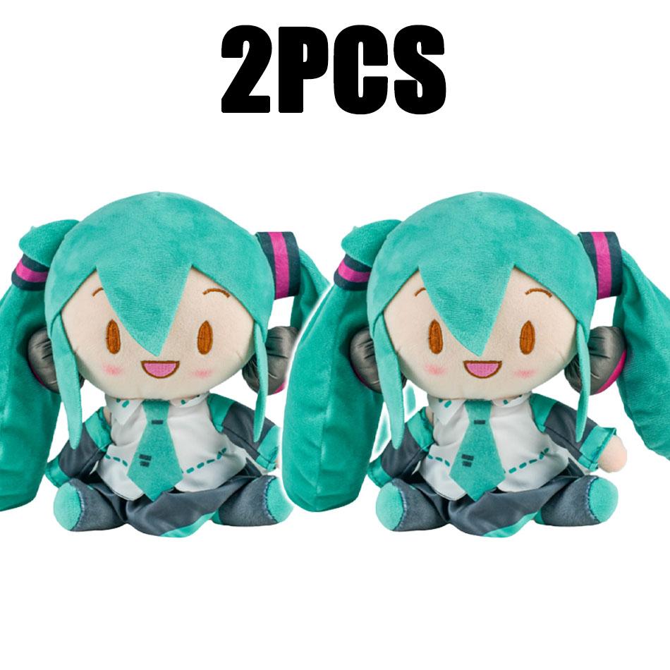 20-29cm Hatsune Miku Kawaii Q Verze Fufu Figurka Plyšová Panenka Anime Periferie Plyšák Sběratelský Model Ozdoba Hračky Dárky