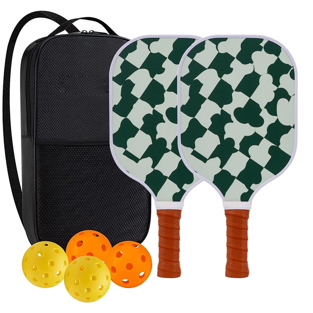 Pickleball-Schläger 2er-Set, Fiberglas-Pickleball-Set mit Pickleball-Schlägern und Tragetasche, Pickleball-Geschenke für Anfänger, Pickleball-Schläger-Set