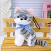 PP Cotton Small Cat Plush Keychain Lifelike Simulated Cat Plush Doll Cat Plush Bag Pendant  Friend
