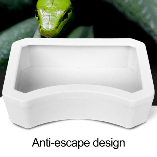Reptile Water Bowl Plastic Food Grade Water Box Feeder Reptile Food Water Dish Pet