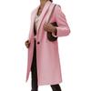 Autumn Winter mid-length Solid Color Women Outerwear Lapel Woolen Coat