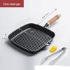 Zhi Shi 24cm Gusseisen Gestreifte Bratpfanne Set