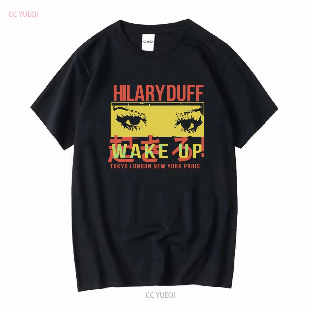 Vintage Hilary Duff Wake up Song Album Most Wanted T shirt 3A696 long or short sleeves vintage Washed Versatile Soft graphic