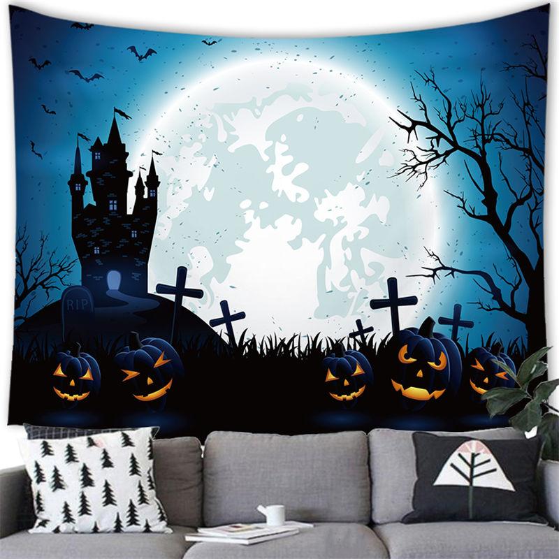 Kunst Halloween Elemente Wandteppich Wandbehang Heimdeko Wandteppich Zimmer Wohnheimzimmer Wanddeko Hintergrundtuch