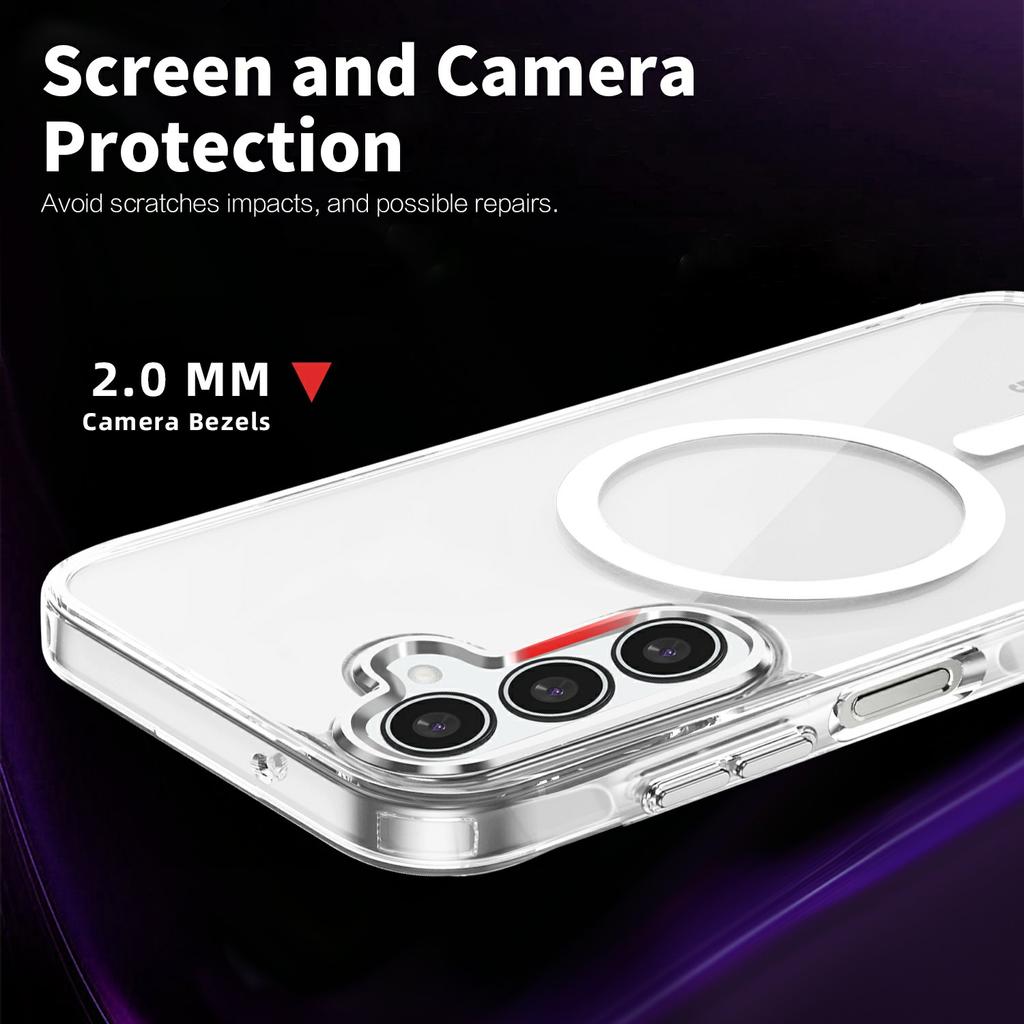 For Samsung Galaxy A16 4G/5G Case Compatible with MagSafe TPU+PC Transparent Phone Cover