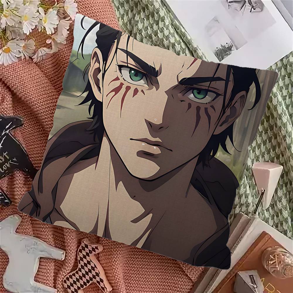 A-Attack O-On T-Titan Levi Ackerman Stitch Lucky Dragon Pillow Cover Sofa Cushion Cover Home Room Decoration Children Gift