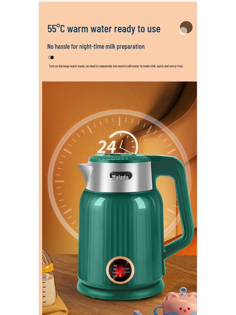 Wanlida Large-Capacity Electric Kettle with Durable Insulation for Dormitory Use