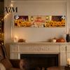Decorative Scene Setup Large Happy Halloween Banner for Outside, 70 x 15 Inch Yard Sign Front Porch Decor Flag, Spooky Welcome Garden Fence Home Party