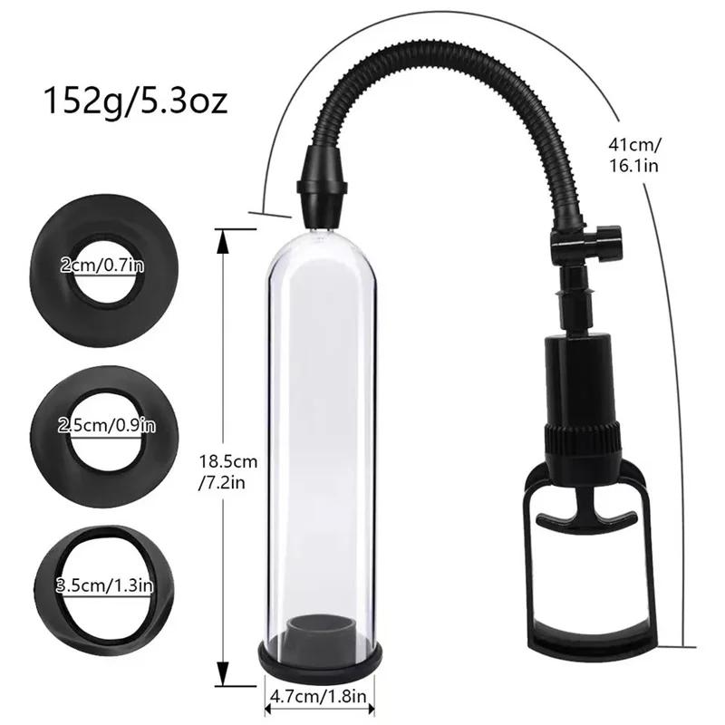 Penis Pump Vacuum Pump for Penis Enlargement Male Enhancement Erection Dick Cock Pump Masturbator Penis Trainer Adult Sex Toys