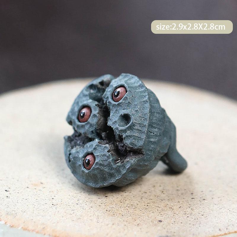 Yixing Handmade Sculpture Purple Clay Tea Pet Lotus Seed Model Figurine Ornaments Desktop Art Tea Ceremony Decors Accessories