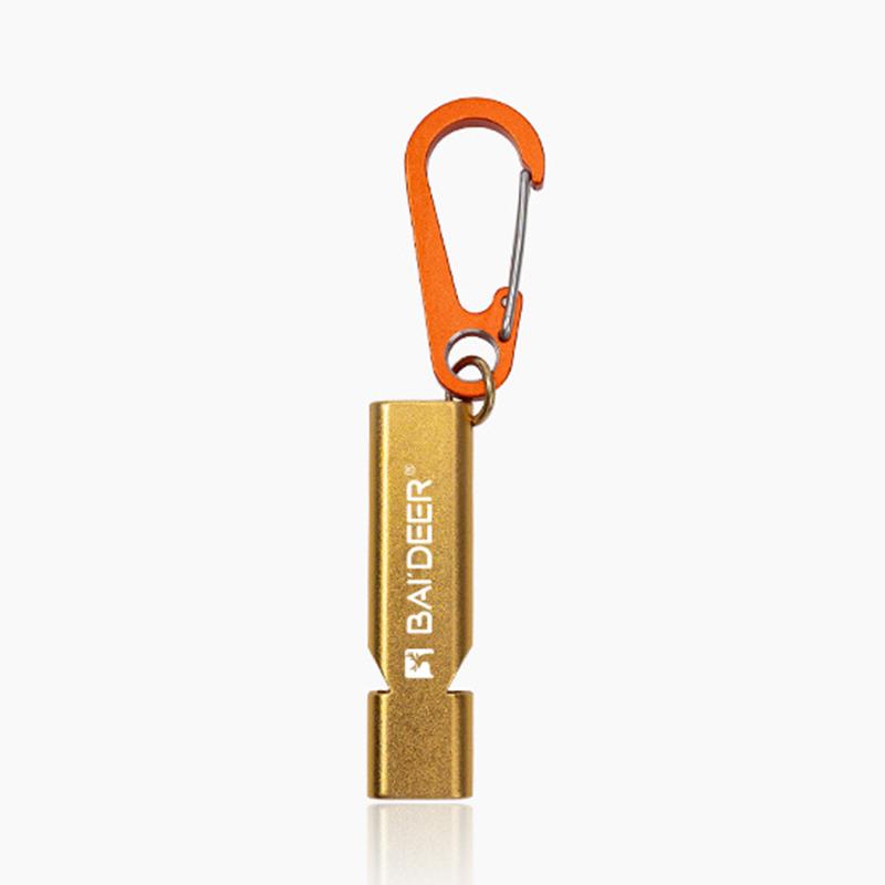 

Aluminum Alloy High Decibel Whistle Keychain Double Pipe With Rope Camping Hiking Whistle 5 Colors Outdoors Portable Tools 5