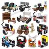 MOC City Bricks Computer Desks Furniture Gaming Office Compatible Figures Building Blocks Creative Toys For Children Adults Gift