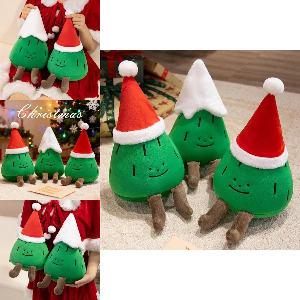 Festive Pine Tree Stuffed Animal With Soft Short Plush For Children