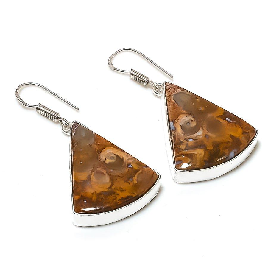 

Серьги ручной работы в этническом стиле с драгоценными камнями 1,81 дюйма SR-2178