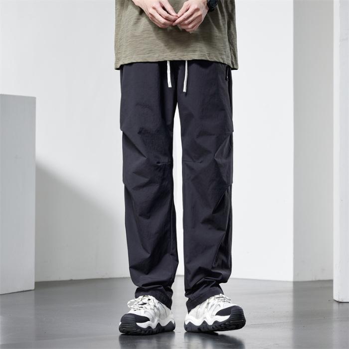 Paratrooper Pants Tooling Pants Trendy Men's Summer Thin American Trendy Brand Straight Casual Pants Men's Drawstring Sweatpants