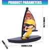 Sailing Boat Car Dashboard Decoration with Detailed Base, Sail and Character Figure, Plus Scent Insert for Cabin Accent