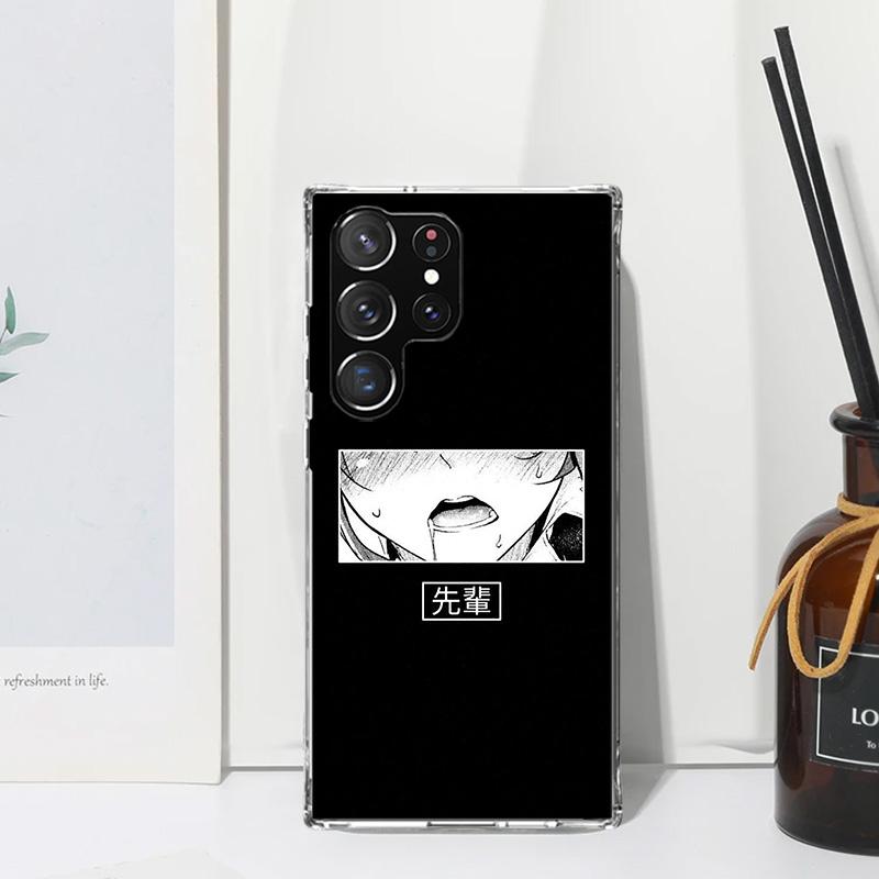 Japanese Aesthetic Text Letter Phone Case For Samsung Galaxy S26 S25 Edge S24 FE S23 S22 Ultra S21 Plus S20 + Art Fundas Back Co