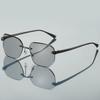 Vintage Rimless Sunglasses  New Square Fashion Gradient Multi-color Shades Trendy Stylish Brand Design Sun Glasses
