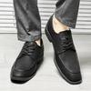 Fashion Luxury men's leather shoes High quality and comfortable gentleman style Leisure business or work plus size Flat dery shoes