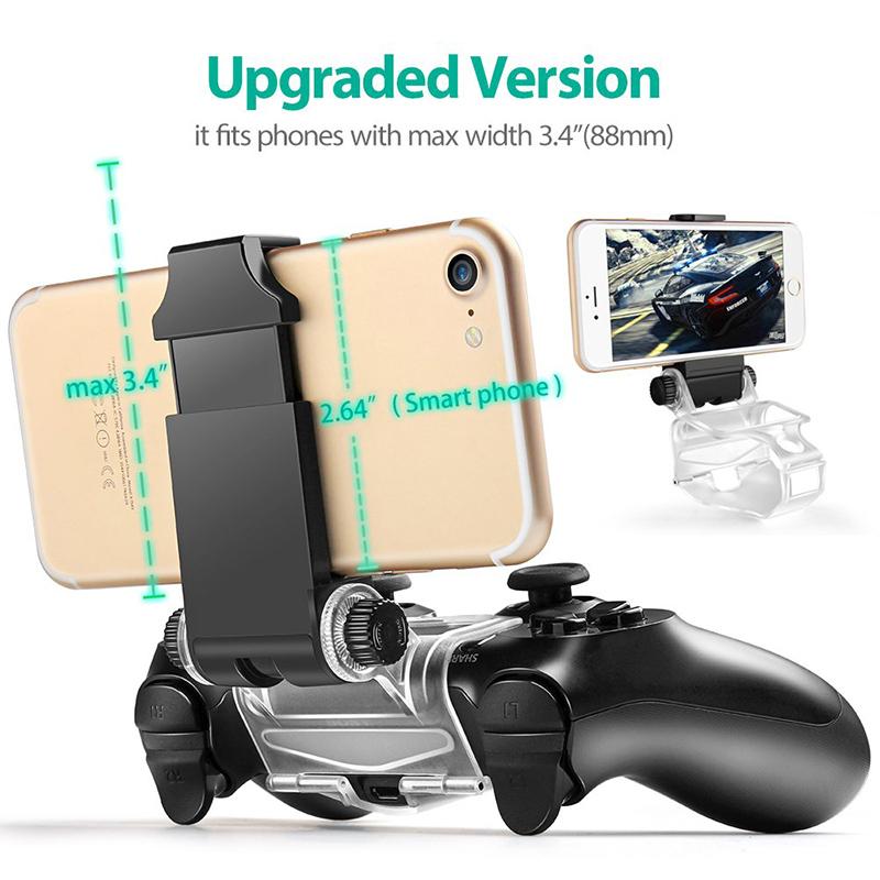 For PlayStation PS4 Game Controller Joystick Smart Mobile Phone Clip Clamp Holder PS 4 Gamepad Support 6-Inch Cell Phone Stand