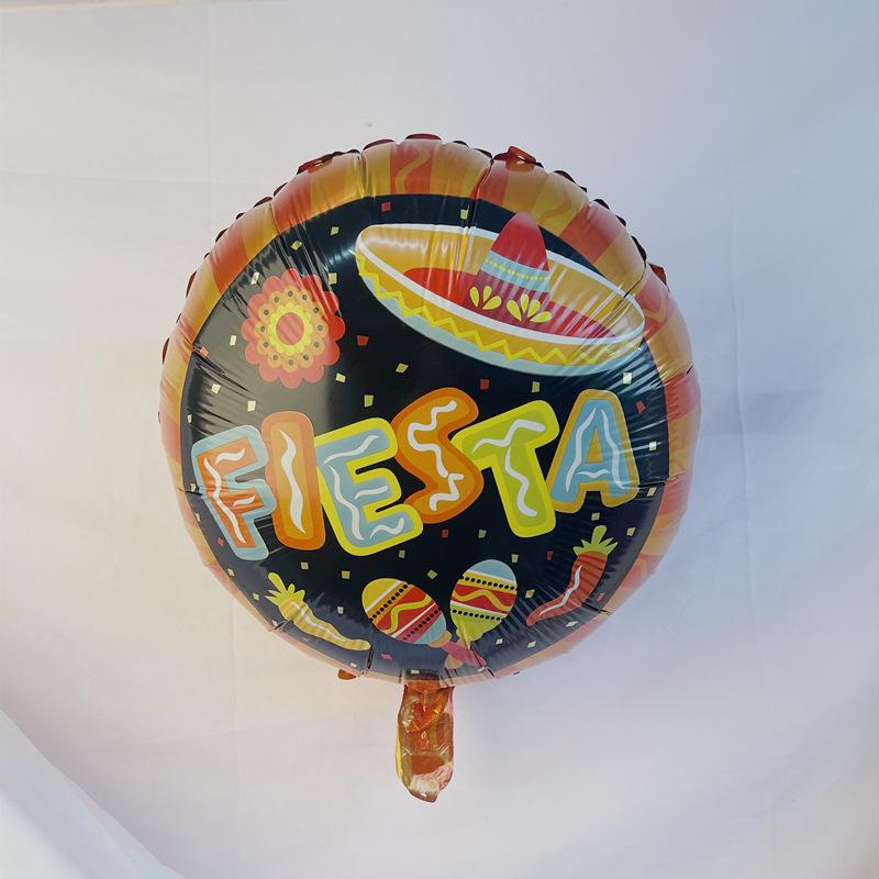 Mexican Summer Party Decorated Fruit Balloon Tropical Cactus Pineapple Watermelon Taco Strawberry Aluminum Balloon