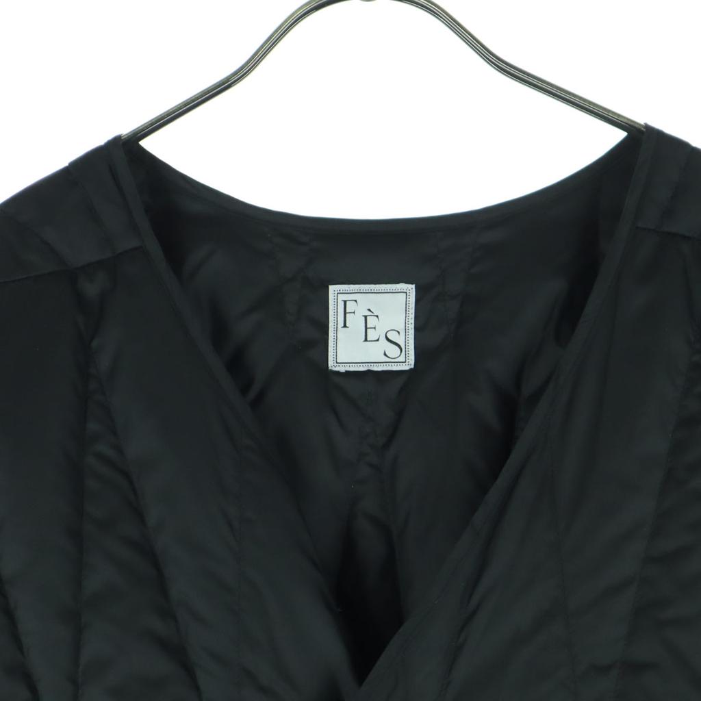Unused FES Long Sleeve Down Coat 38 Black Women Used