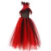 Dívčí kostým upíra na Halloween Čertice Čarodějnice Gotické síťované oblečení Démoni Upíři Královna Cosplay Karnevalový párty set šatů