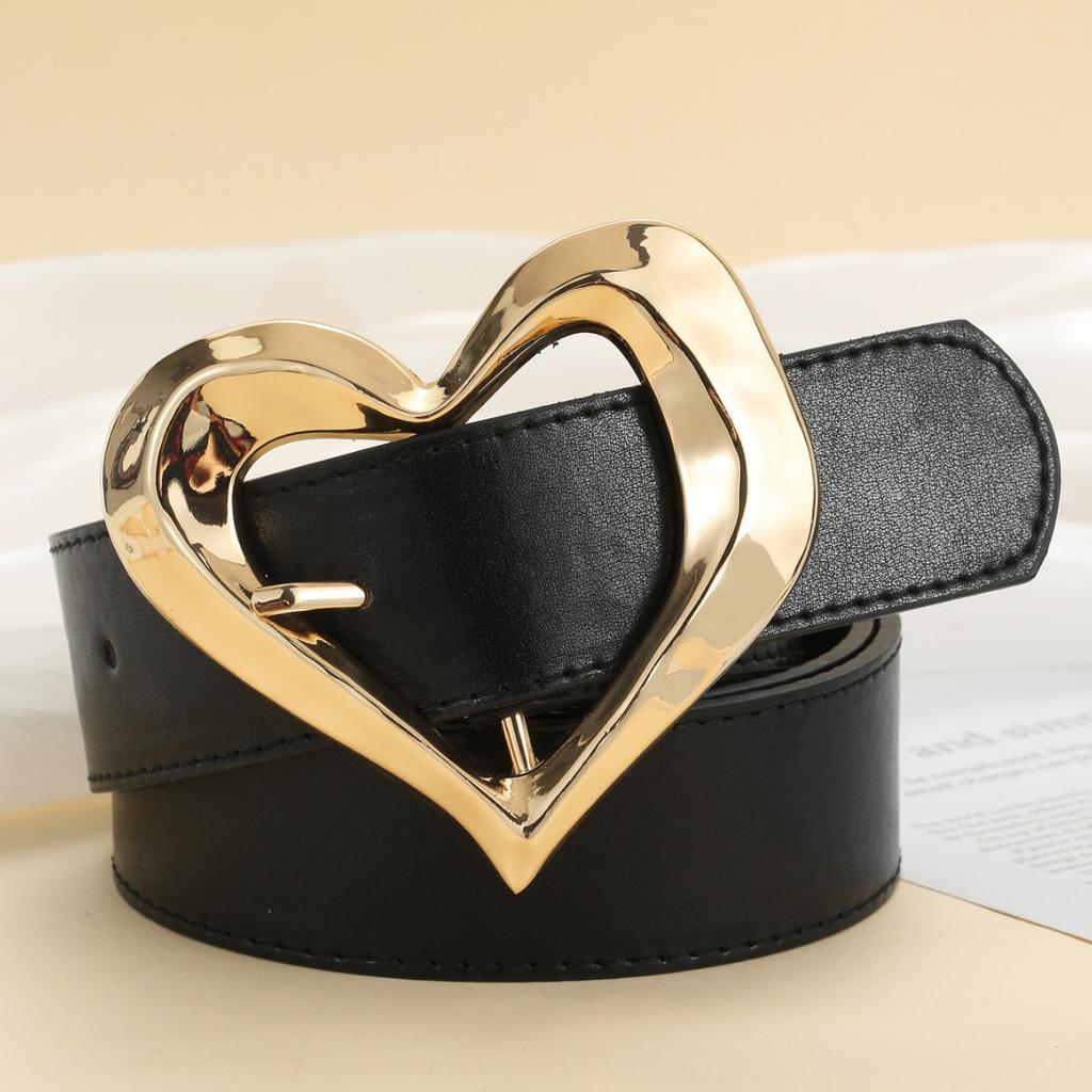 Big Love Button Head Women'S Wide Belt Waist With Skirt Pants Simple Decorative Belt