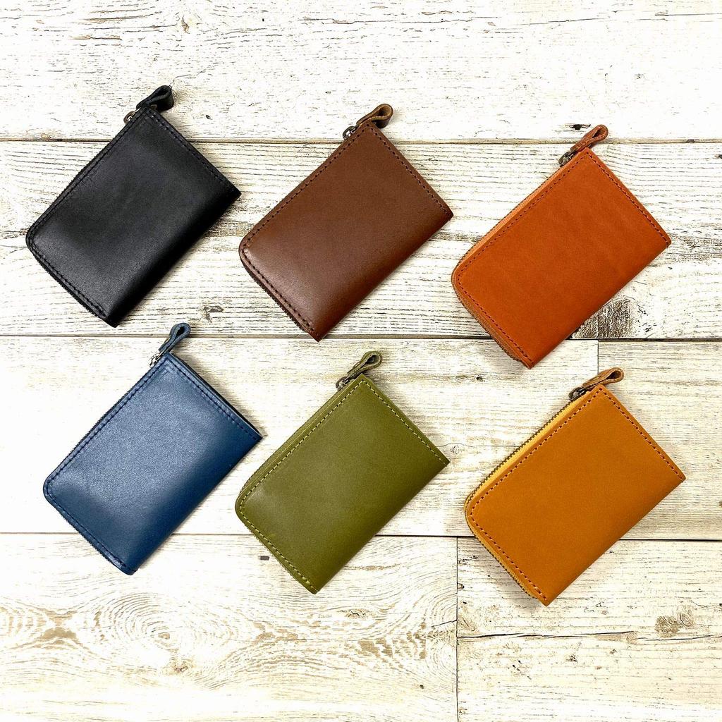 Tochigi Leather L Zip Coin Card Case Wallet in Brown [Bell Label] [Made Japan] -
