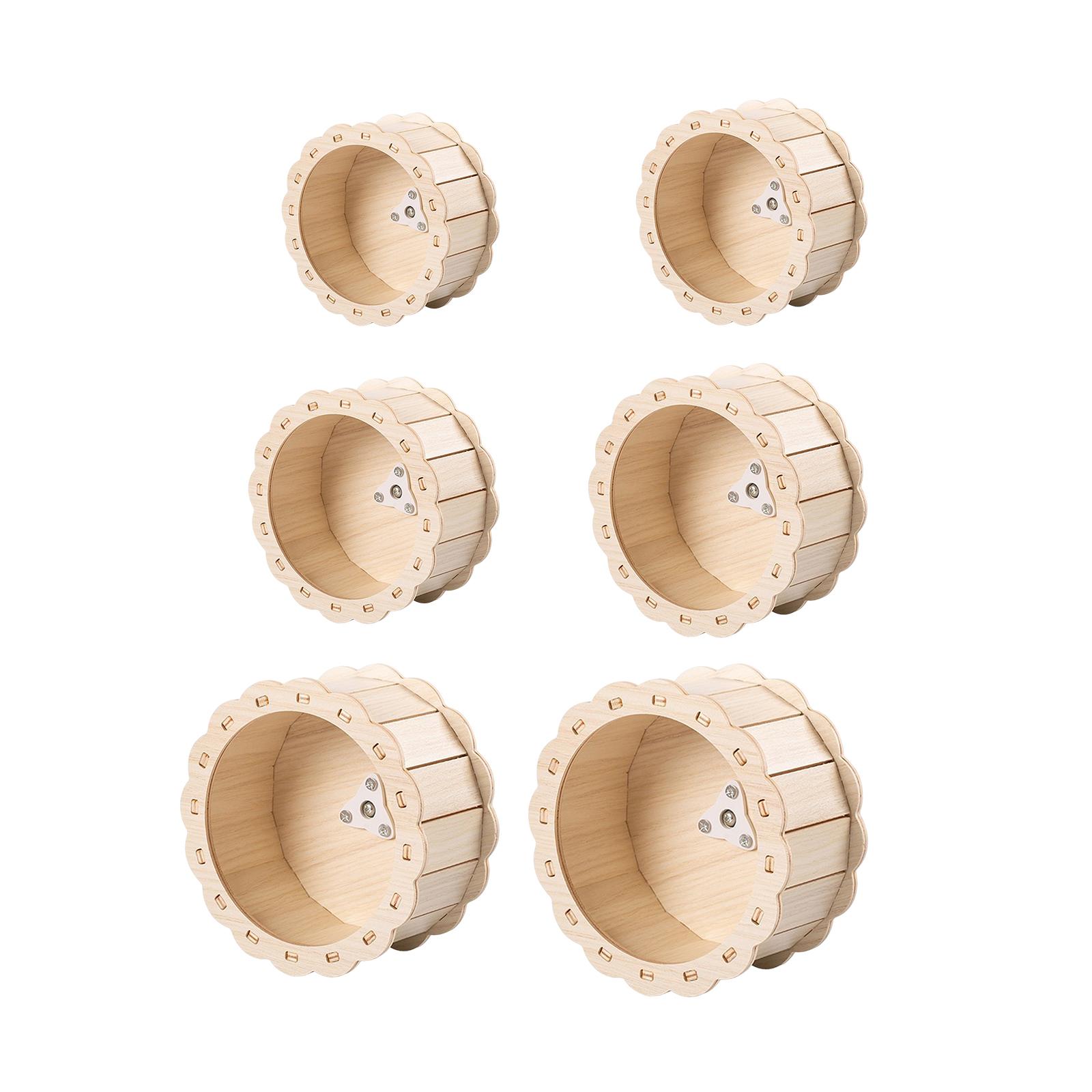 Hamster Wooden Running Wheel Treadmill Cage Accessories Exercise Wheel for Dwarf Hamster Syrian Hamster Rat Guinea Pig Kitten 13cm